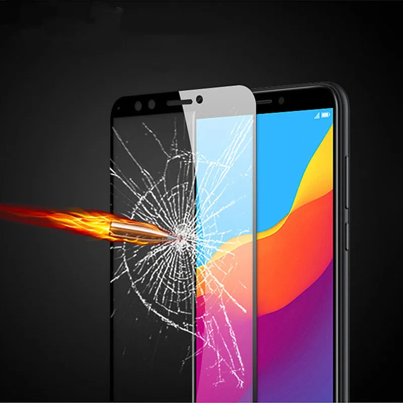 Защитное стекло для экрана Huawei Y9 2018 закаленное с полным клеем FLA L22 полное