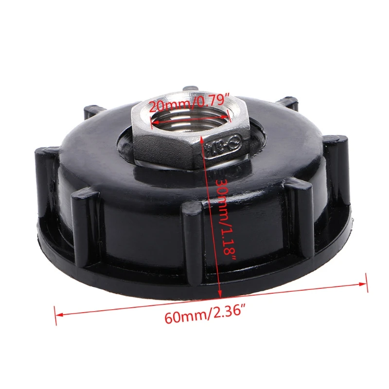 

275-330 Gallon IBC Tote Tank Drain Adapter Garden Hose 2" Female To 3/4" Female