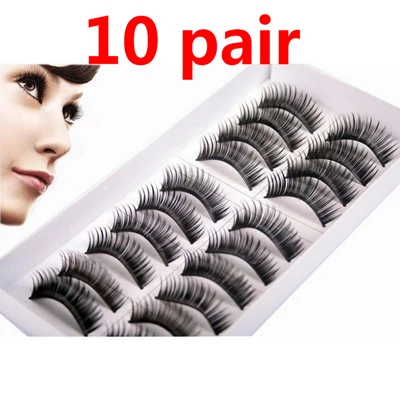 10pair style6 10 пар натуральных накладных ресниц Мягкие Длинные ресницы накладные ресницы Инструменты для наращивания макияжа накладные ресницы для наращивания - Длина: 10pair style6