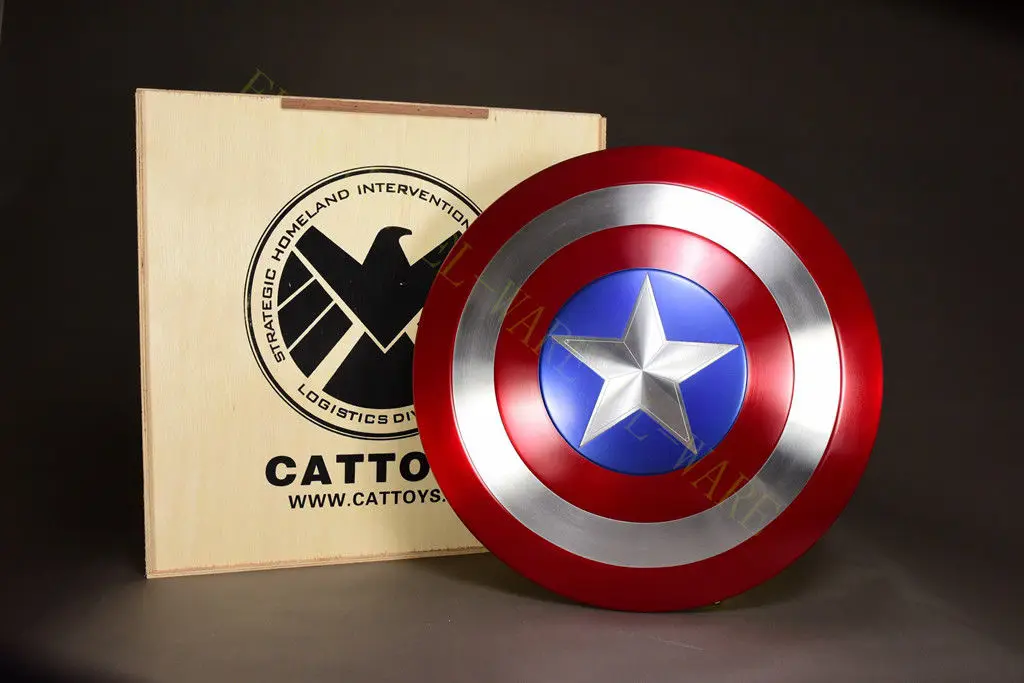 Cattoys Капитан Америка щит 1/1 22 дюйма идеальный металлический корпус версия диаметр
