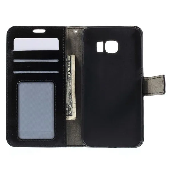 For samsung edge s6 Crazy Horse 6 color Leather Wallet Cover for Samsung Galaxy S6 Edge SM-G925 |