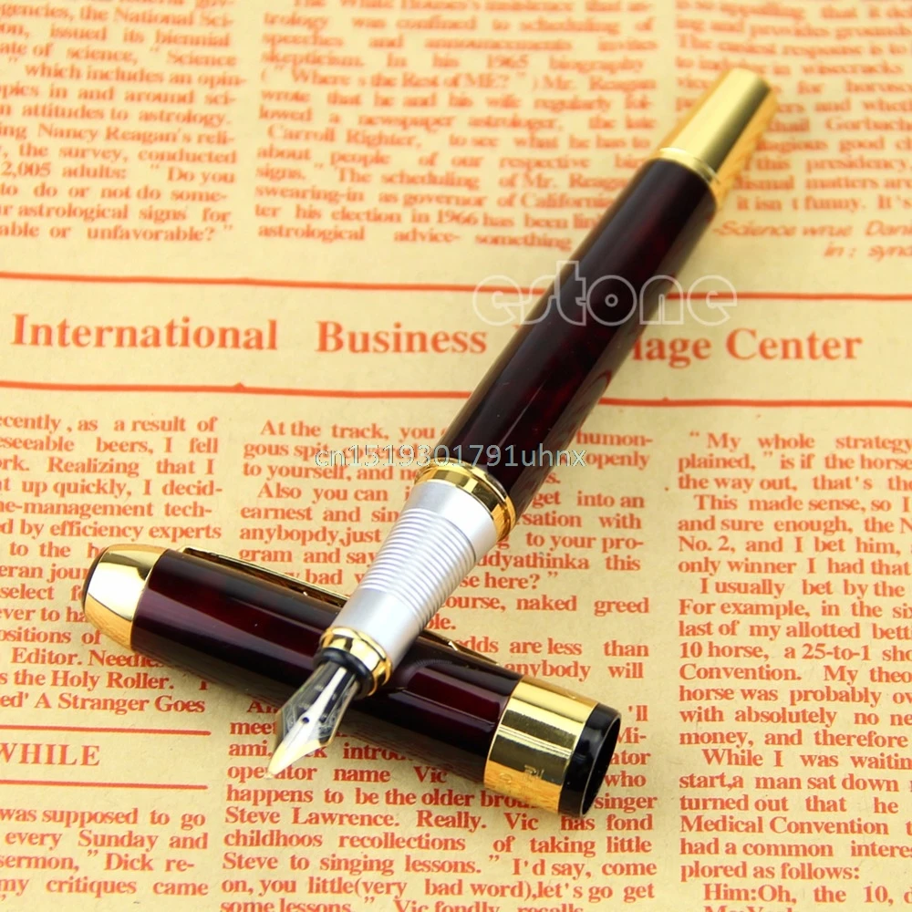 Перьевая ручка Jinhao X250 с красным мраморным наконечником среднего размера и