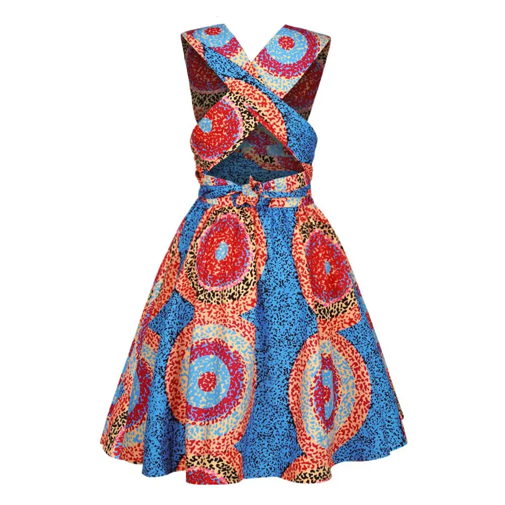 Vestidos Женская традиционная африканская одежда Дашики Анкара многослойное платье