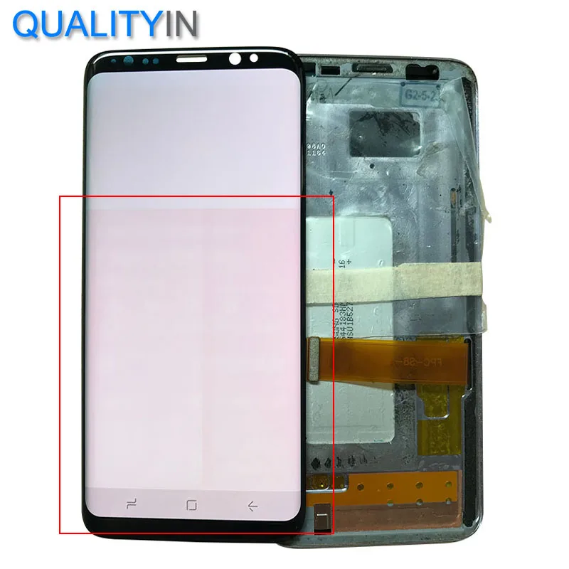 Для Samsung Galaxy S8/S8 PLUS G950 G955 сенсорный экран дигитайзер большой красный ожога тени ЖК