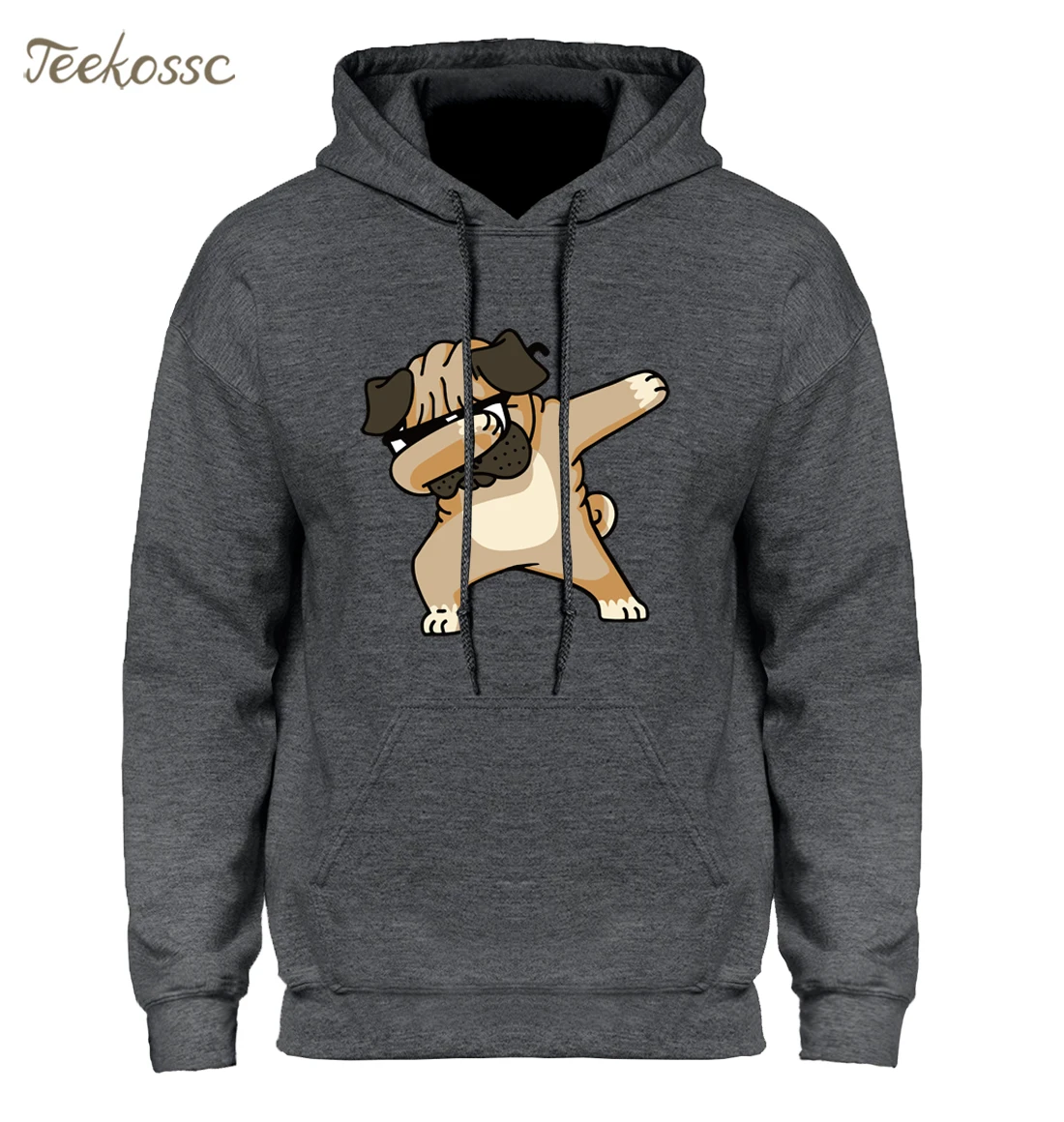 Dabbing Мопс толстовка мужская забавная мультяшная Толстовка Мужская s толстовка с капюшоном новейший хипстер черный серый хип-хоп Харадзюку уличная одежда