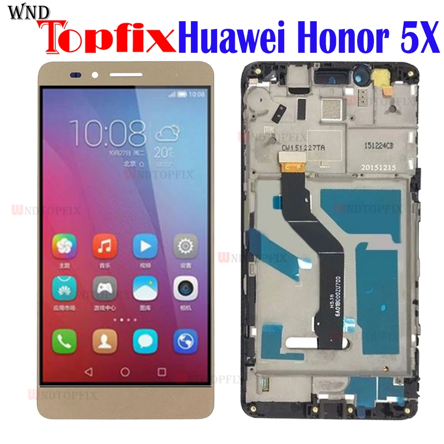 Huawei honor 5X lcd кодирующий преобразователь сенсорного экрана в сборе экран для huawei honor X5 lcd GR5 GR5W экран с рамкой honor 5X дисплей