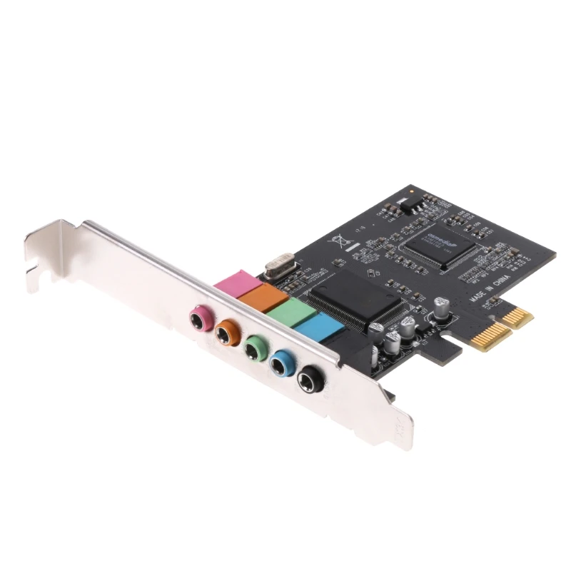 Цифровая звуковая карта PCI-E Audio 5 1 твердых конденсаторов чипсет CMI8738 + барьер |