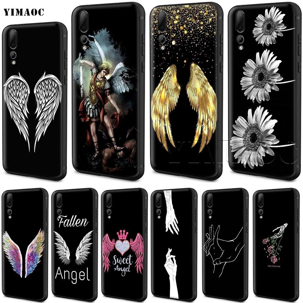 Силиконовый чехол YIMAOC Angel Wings для Huawei Honor Mate P smart Y7 Y9 8C 30 20 10 8x Nova 3i 3 Lite Pro Prime 2018