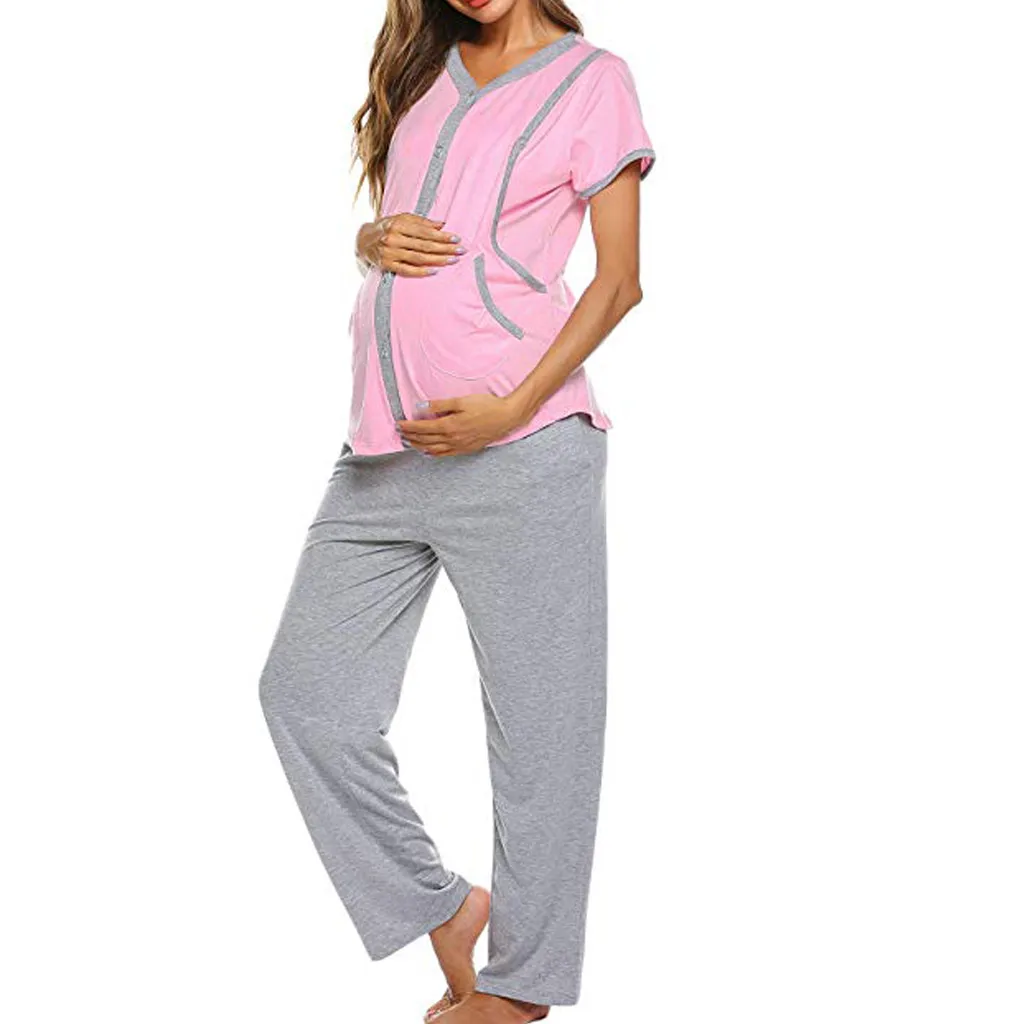 Одежда для беременных женская футболка с коротким рукавом кормления однотонные