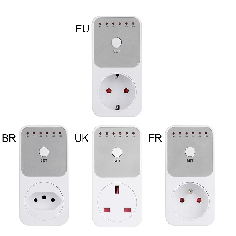 Розетка цифрового таймера EU UK BR FR 240 В 50 Гц таймер обратного отсчета