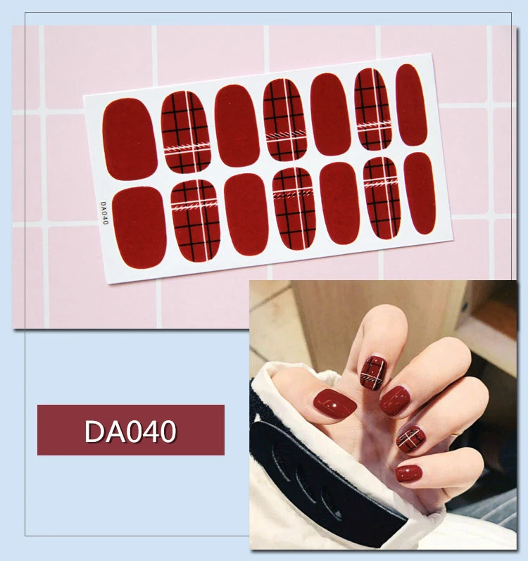 14 шт./компл. 31 Цвета ногтей Стикеры s DIY Nail Art Наклейки плотная Стикеры s самостоятельно аппарат для крепления на гвоздях и Стикеры Обертывания украшения для Красота