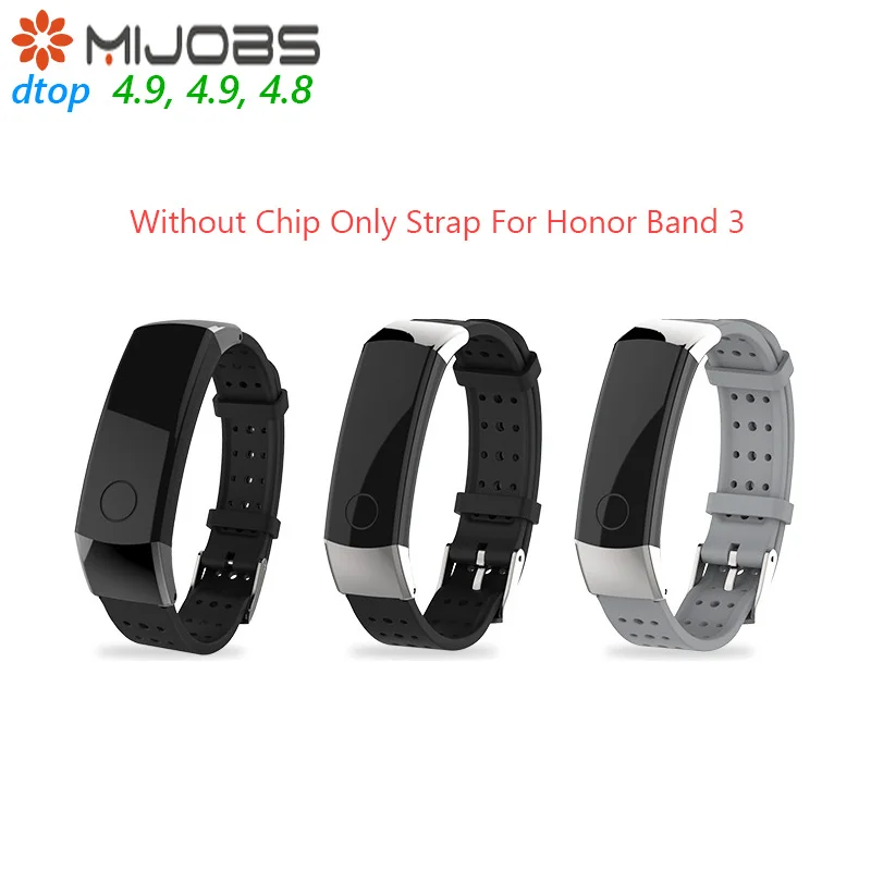 Оригинальный ремешок Mijobs для Huawei Honor Band 3 сплав цинка нержавеющая сталь ТПУ