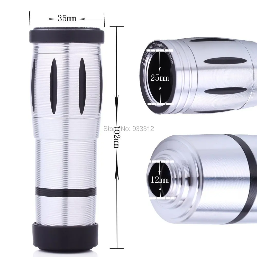 12X Оптическая лупа зум телескоп объектив + камера фото штатив для iphone X 8 7 6 6S PLUS SE 5