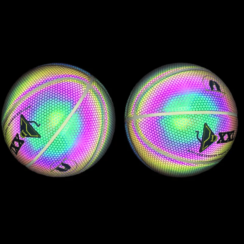 Новый светящийся баскетбольный ночной уличный полиуретановый Радужный