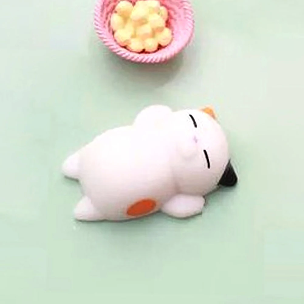 Прямая поставка милый мягкий Кот Mochi сжимаемая восстанавливающая форму Веселая