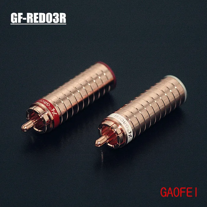 4 шт. Hifi аудио gaofei GF RED03R Красный медный разъем RCA|Коннекторы и разъёмы| |