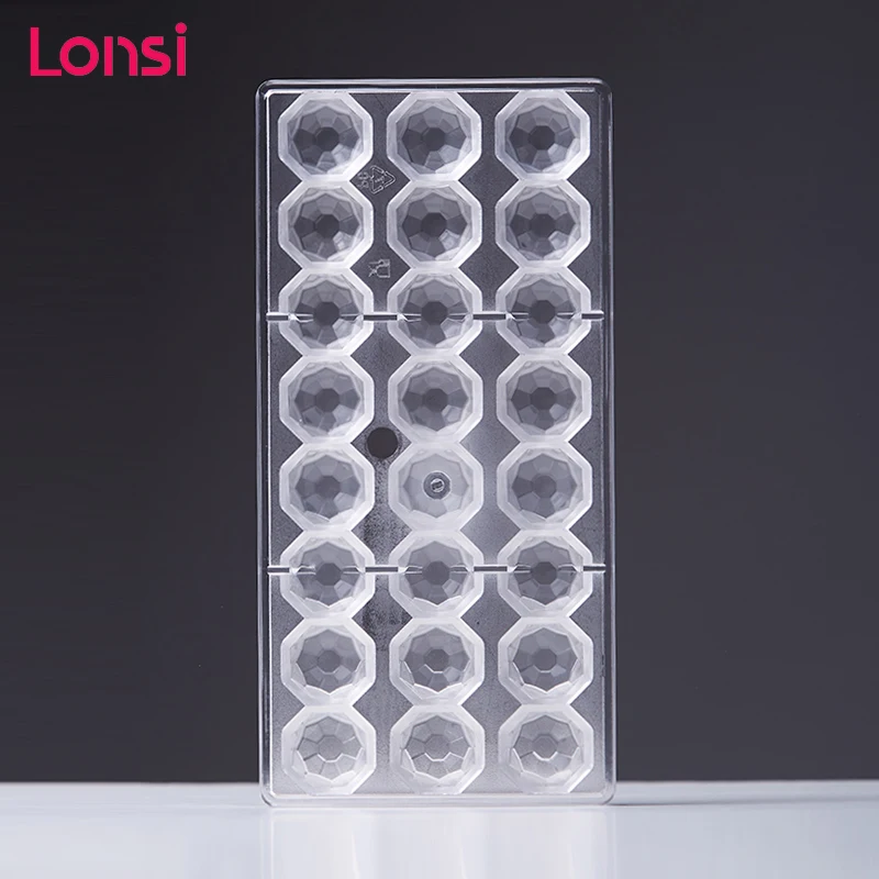 LONSI 3D Polycarbonate Chocolate Molds Valentine's Day Gift Baking Pastry Making Tools Diamond Form Bakeware Moulds | Дом и сад