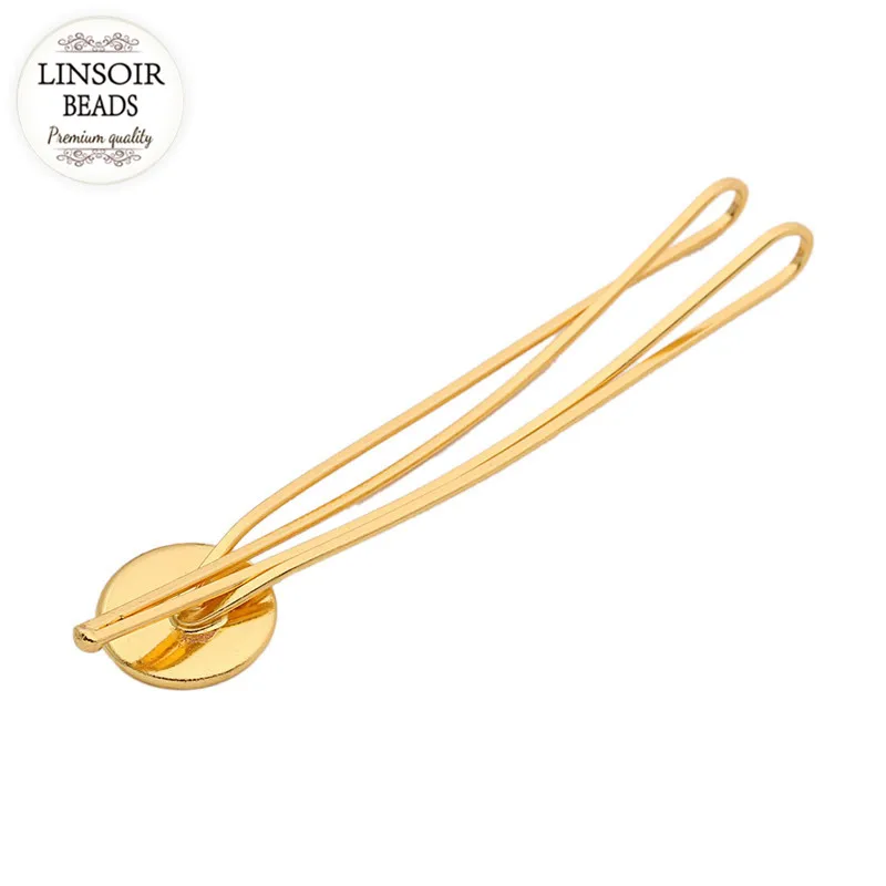 10 шт./лот 5 цветов медный внутренний размер 12 мм Пустые заколки для волос лоток