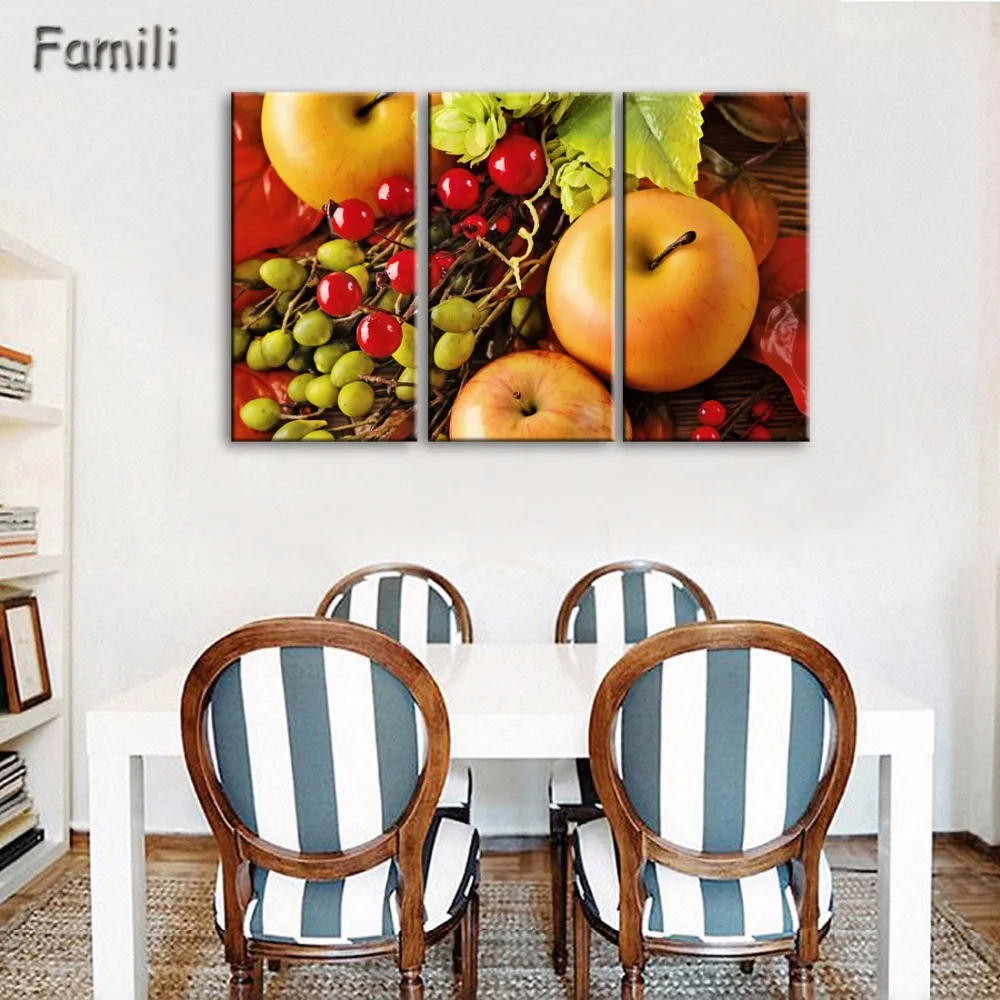 3 шт. настенные картины с изображением вкусного мороженого|picture for living room|wall