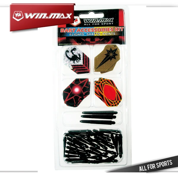 Winmax 12 полетов и 3 нейлоновых вала 50 черных мягких наконечников в 1 шт Мягкие