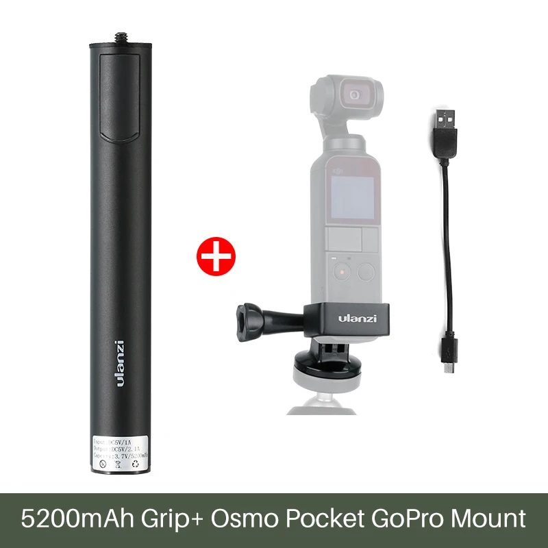 Power Grip Clip Ulanzi, BG-1BG-2, 5200 мА/ч, мощная палка, Экшн-камера, рукоятки для Gopro 7, 6, 5, Osmo, экшн, Osmo, карманная, универсальная, силовая ручка - Цвет: Power Grip Clip