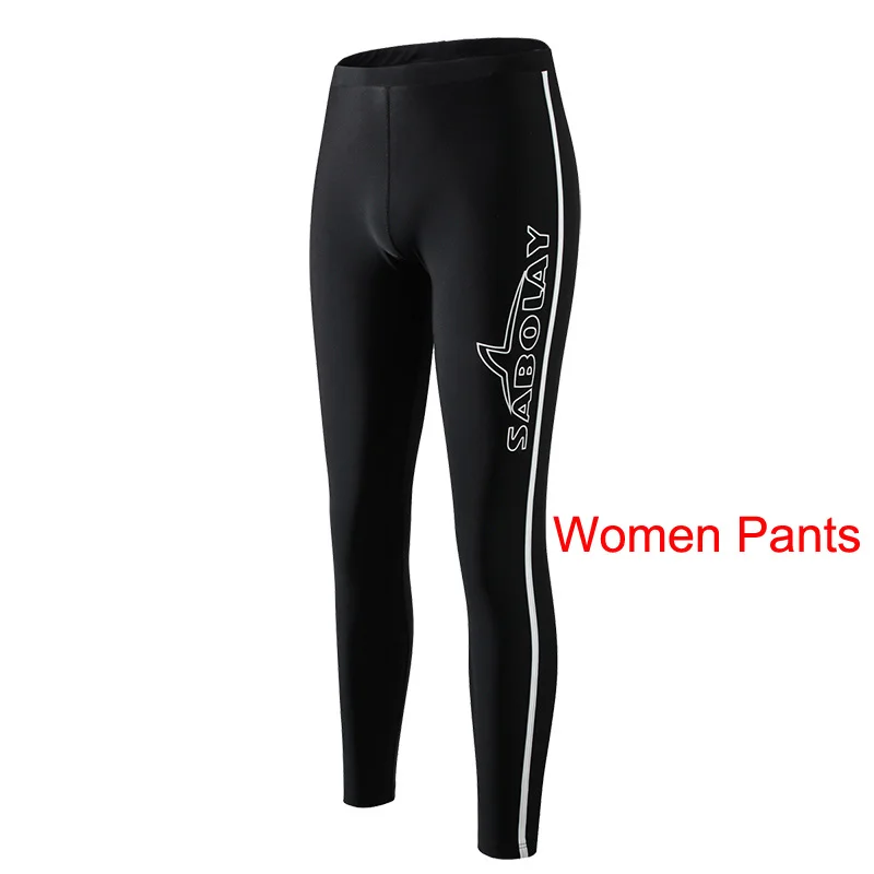 women pants 4 шт. гидрокостюм для подводного плавания для мужчин Рашгард с длинным рукавом Купальники для женщин Дайвинг костюм сёрфинга купальник Рашгард одежда для серфинга UPF50 - Цвет: women pants