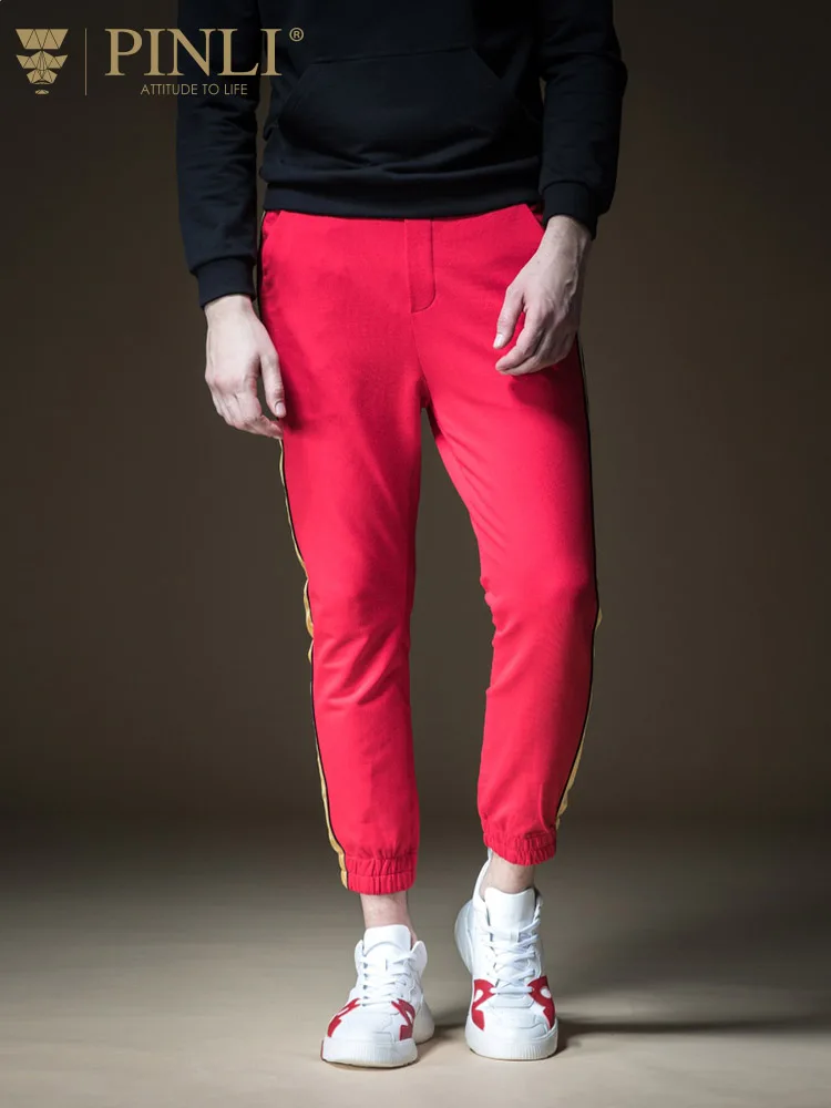 Брюки-карандаш с эластичной резинкой на талии весенние мужские брюки-карандаш