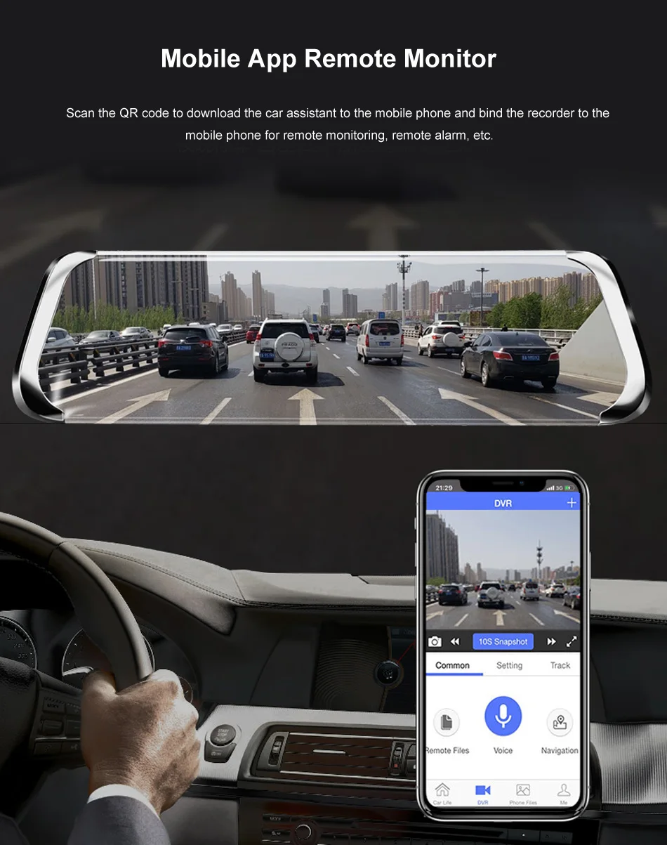 ANSTAR 4 г Android HD 1080 P Автомобильный dvr 1" зеркальная автоматическая камера gps wifi ADAS двойной объектив Дэш камера заднего вида регистратор DVRs камера
