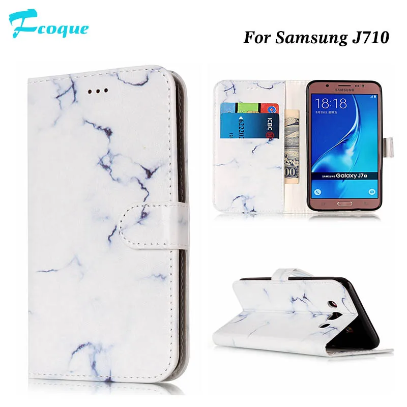 Fcoque Мрамор чехол для Samsung j710 мягкий силиконовый телефон Обложка случае Coque|marble