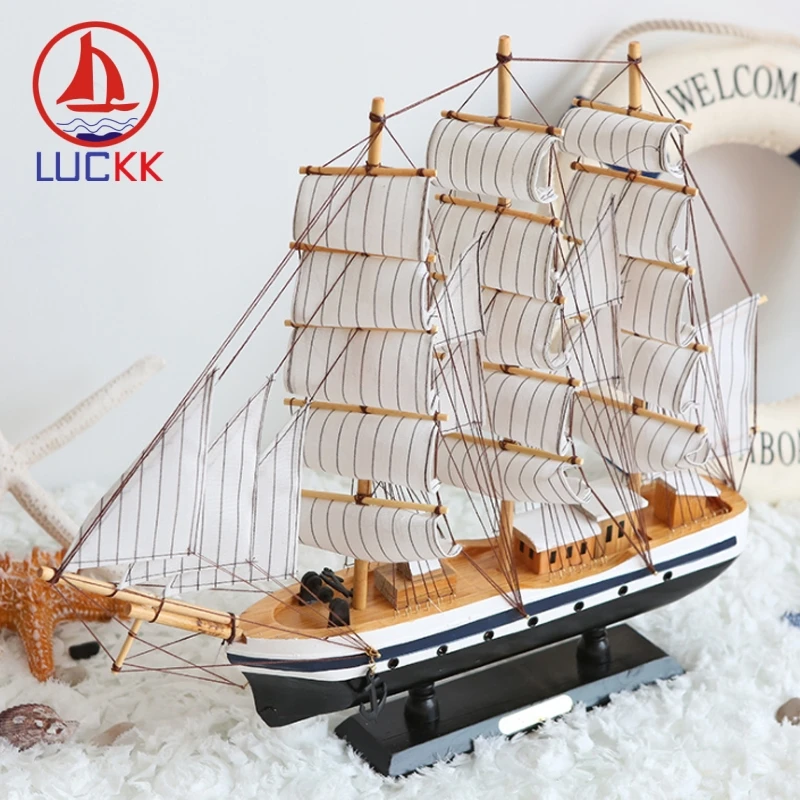 Деревянная модель корабля ручной работы LUCKK 50 см фигурка украшение для дома