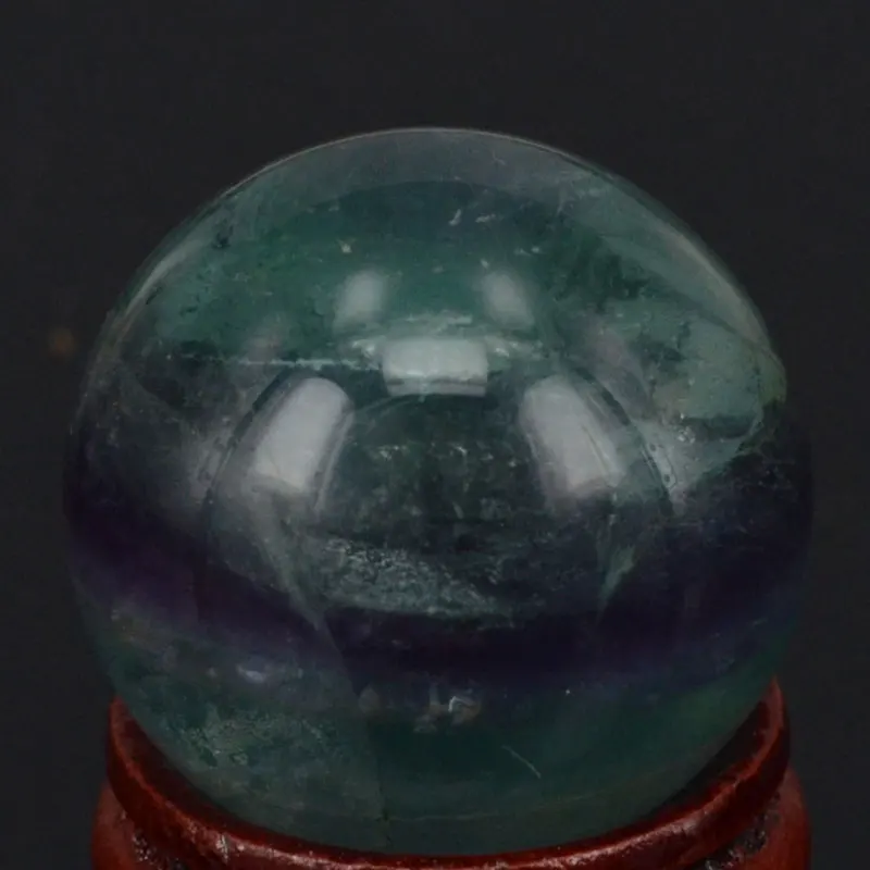 (1.2&quot) 30MM Natural Gemstone Fluorite Sphere Crystal Globe Ball Chakra Healing Reiki Stone Carving Crafts Minerals | Дом и сад
