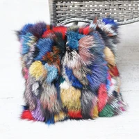 cx d 107d new products patchwork real fox fur sofa cushion cover