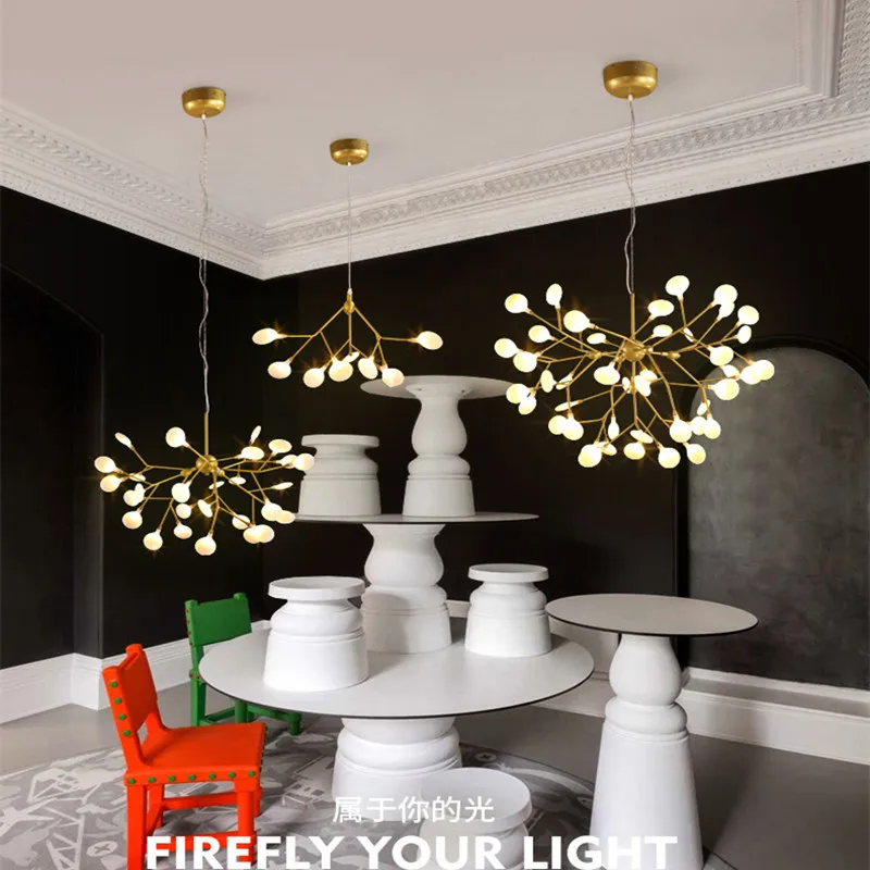 Nordic Designer Minimalist Led Chandelier Concise Art Tree Leaves Dining Living Room Bar Hanging Light Fixtures Free Shipping | Лампы и