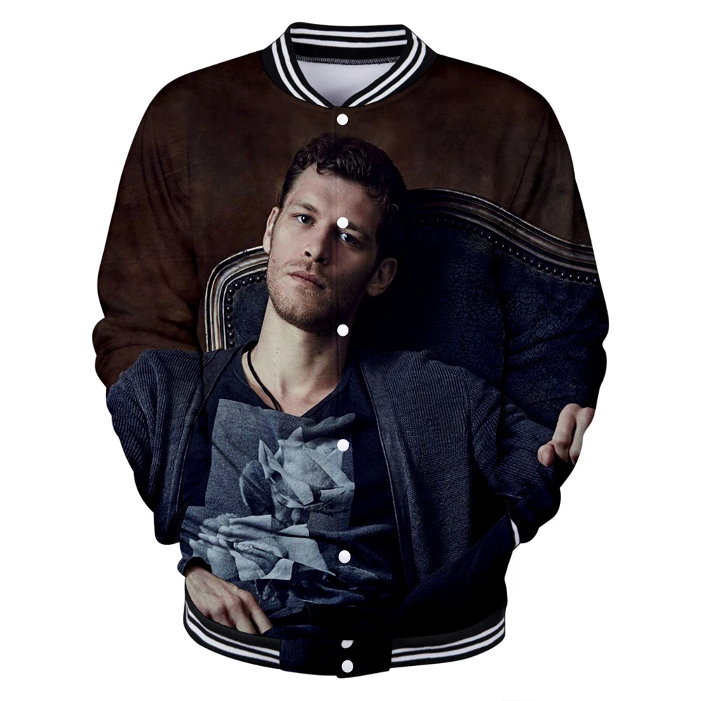 2019 niklaus mikaelson 3D Long Sleeve Casual Baseball Jackets Fashion Kpop Hip Hop Warm College | Мужская одежда