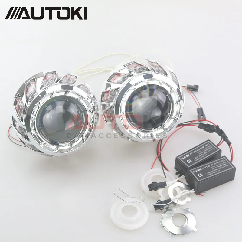 AUTOKI 2018 новая турбина 3 0 дюйма супер полностью металлические H1 с CCFL ангельские