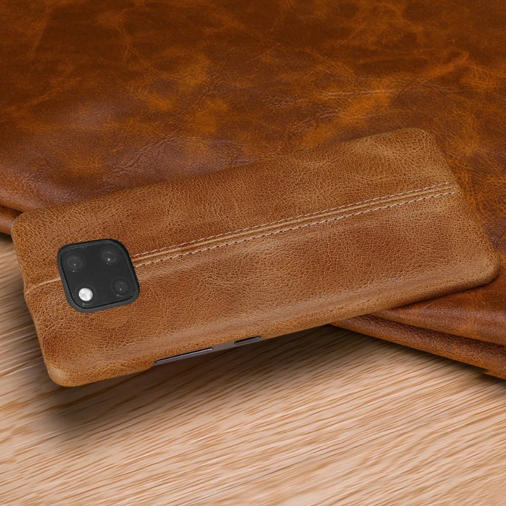 For Huawei Mate 20 Pro Genuine Leather Case Cover Anti-Slide Retro Cowhide Ultra-Thin Fit Back for | Мобильные телефоны и