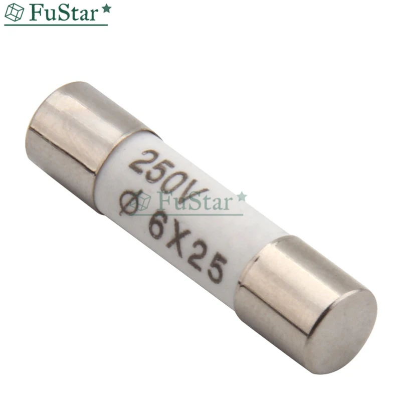 10 шт. 6*25 мм Керамика предохранитель 6x25mm 250V 0.5A 1A 2A 3A 4A 5A 6A 8A 10A 13A 15A 16A 20A 25A