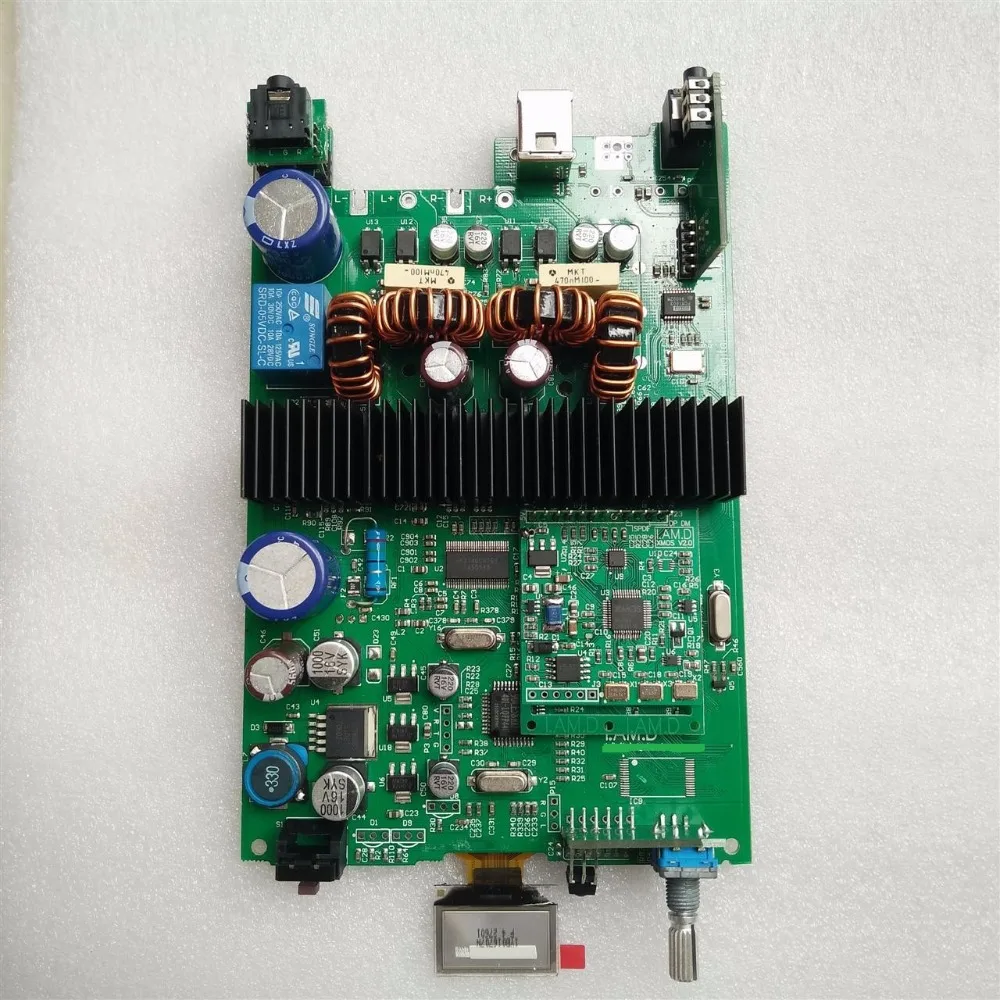 ; Новинка; футболка с надписью «I. AM. D V200 полный цифровой аудио усилитель 150 Вт* 2 XMOS U208 USB 24Bit/192 кГц Вход USB/оптический/коаксиальный/AUX OLED Дисплей