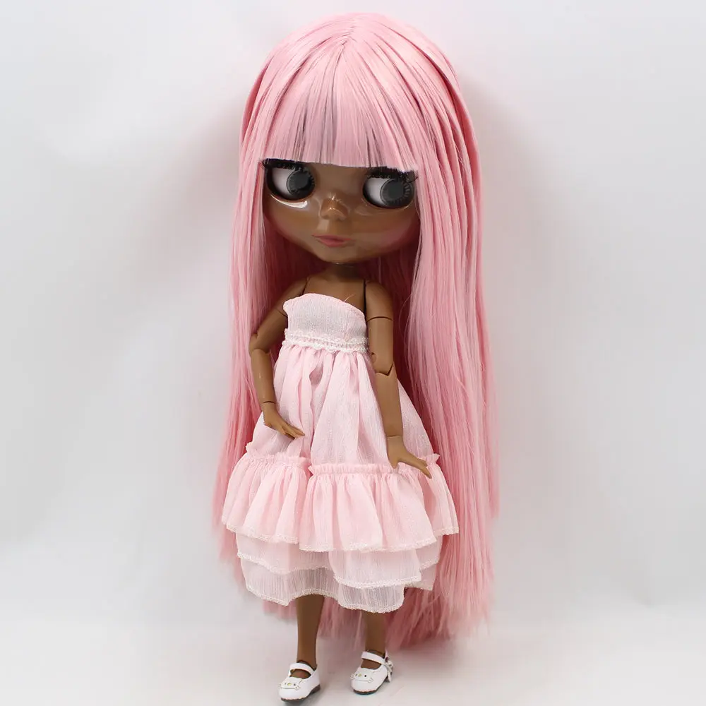 Ледяной DBS Blyth кукольные No.280BL6122 розовые волосы шарнирное тело супер черная кожа 1/6