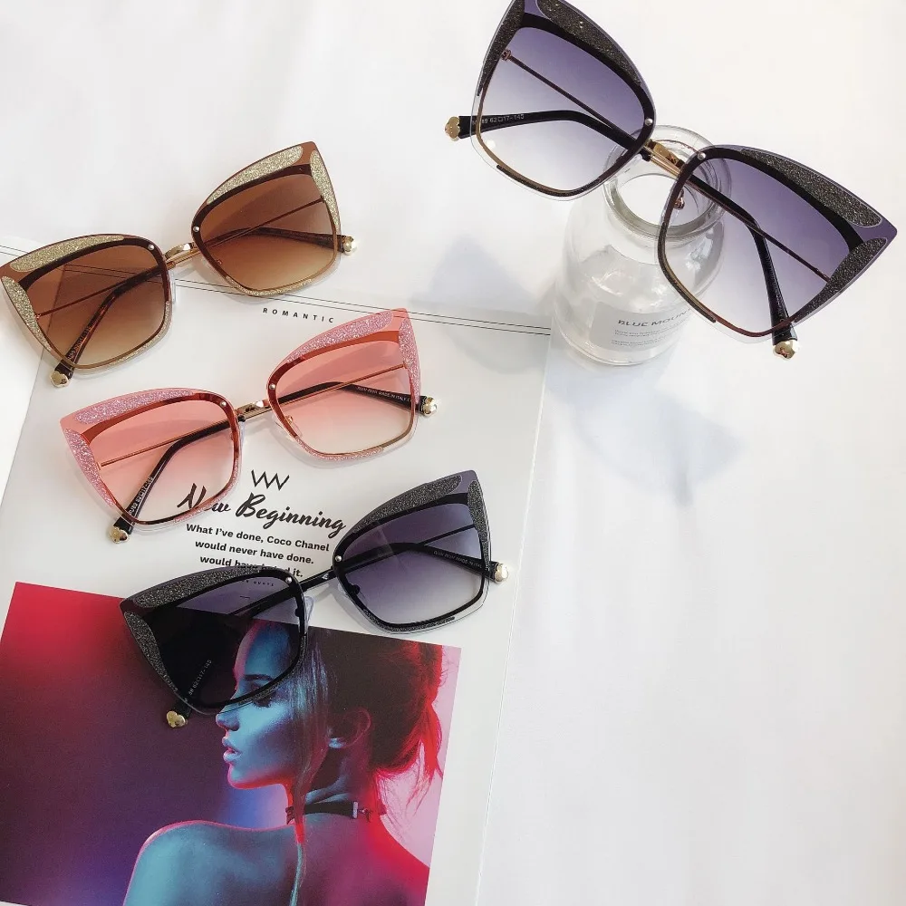 Женские винтажные солнцезащитные очки MINCL маленькие квадратные с бриллиантами