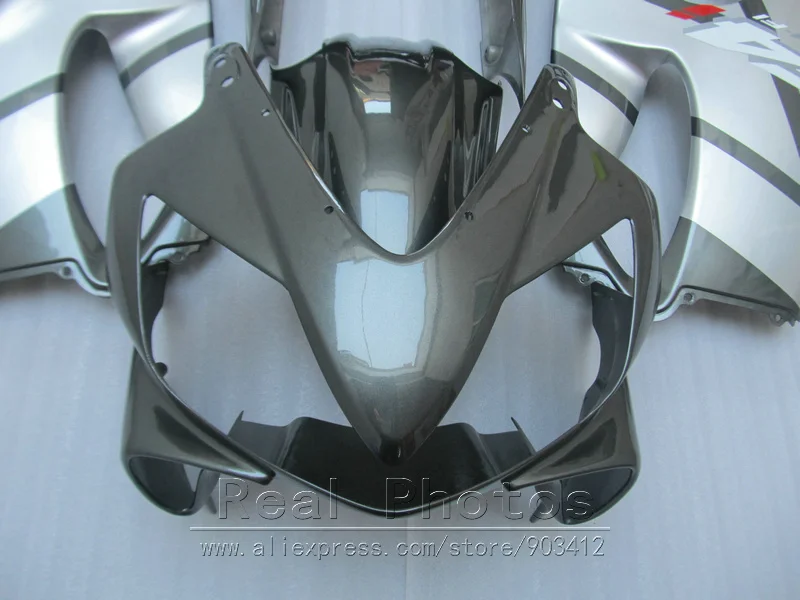 Дешевые инъекции Обтекатели кузова для Honda CBR600 F4I 04-07 Черный Серебристый