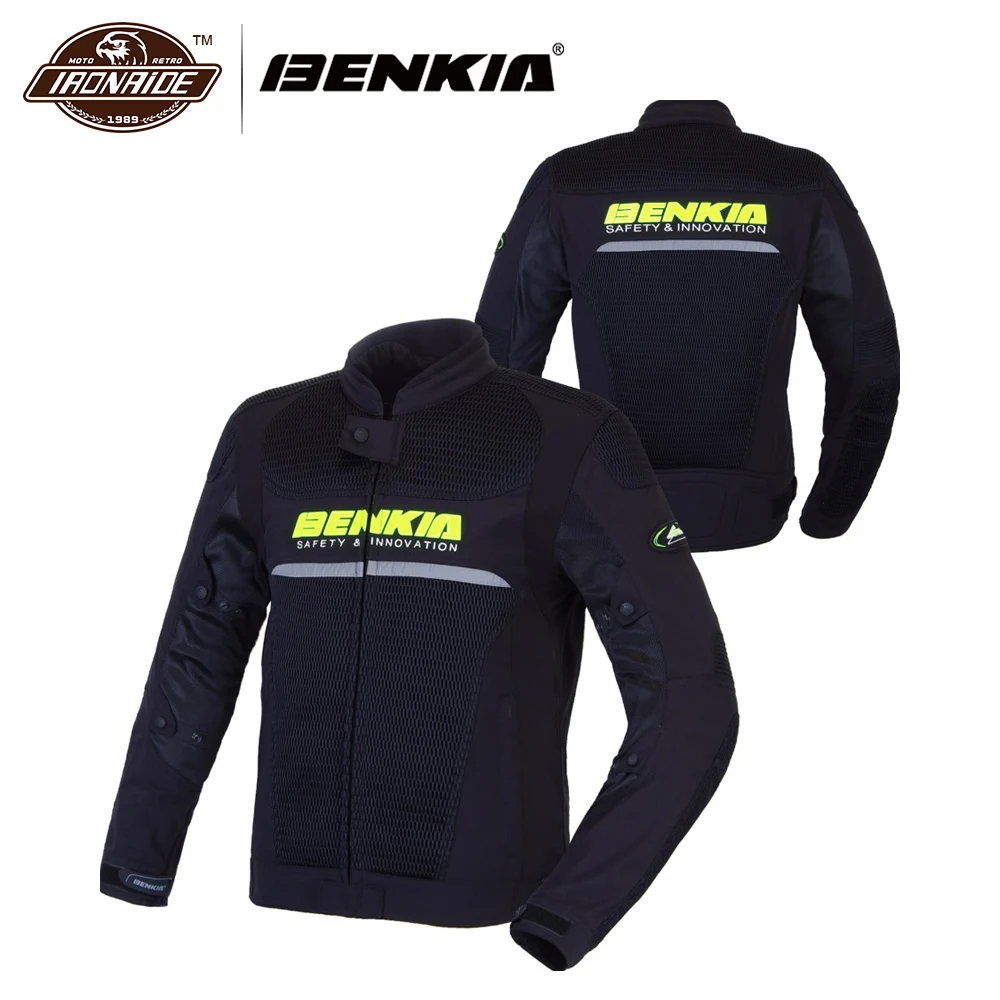 BENKIA мотоциклетная куртка мужская текстильная сетчатая бронированная