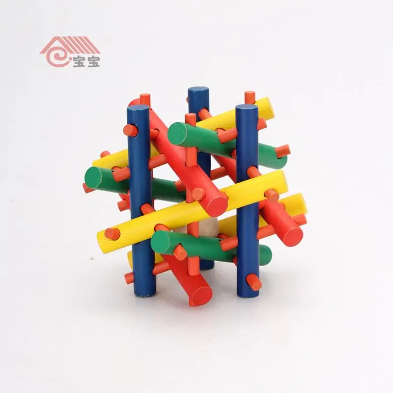 LQT15cw120004 wooden pet toy colorful rabbit hollow out ball | Дом и сад
