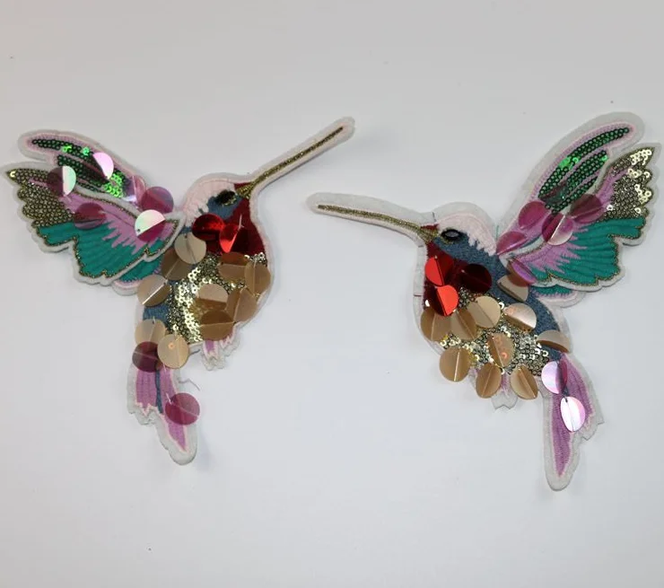 Из 2 предметов красивая одежда вышитые Нашивки ткань Блёстки патч DIY пришить