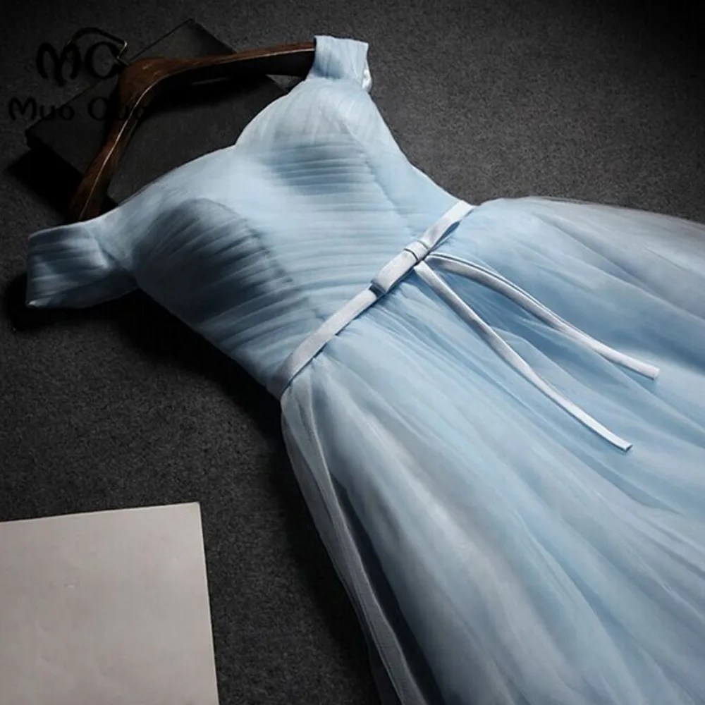 2018 Off Shoulder Junior Bridesmaid Dresses Short Wedding Party Dress Sleeves Pleat Lace Up Back Formal bridesmaid dress | Свадьбы и