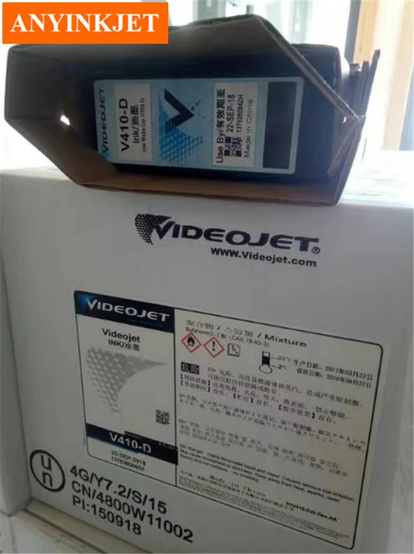 Высокое качество 100% абсолютно новый оригинальный V410 D чернил Videojet (с cartirdge + ink