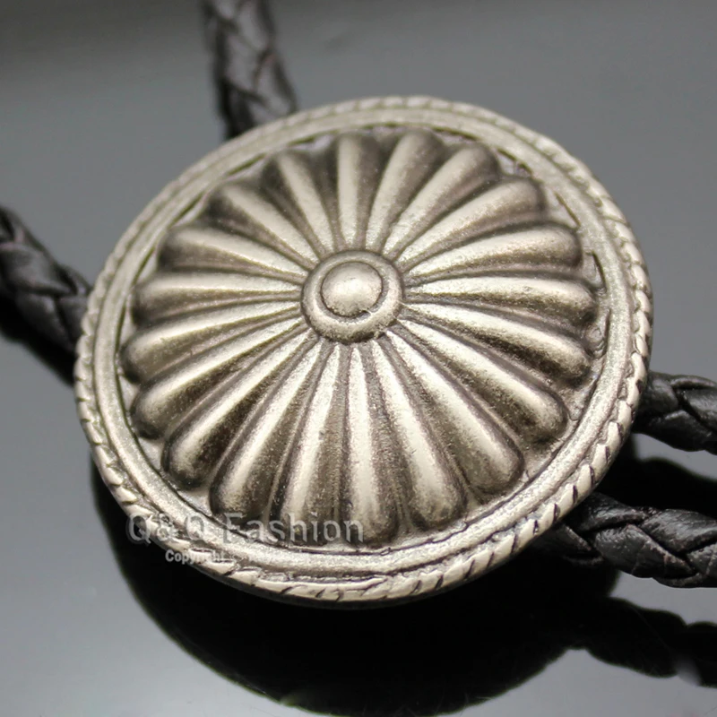 Винтажный Индийский ковбойский купол кожа искусственная Боло галстук ювелирные