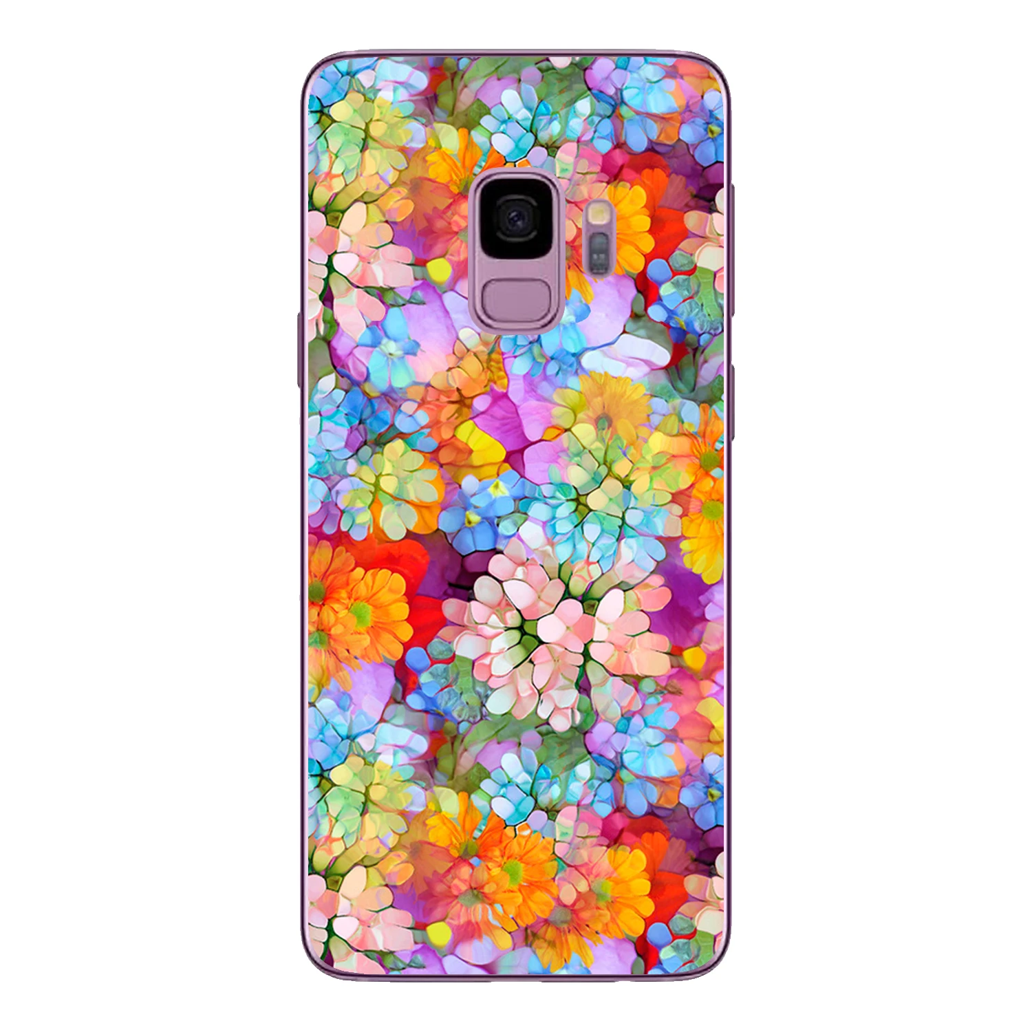 For Samsung Galaxy S9 Case Cover 5.8&quot Soft TPU Silicone Popular Cute Happy Color Fish Scale Flower Pattern Painted Phone |