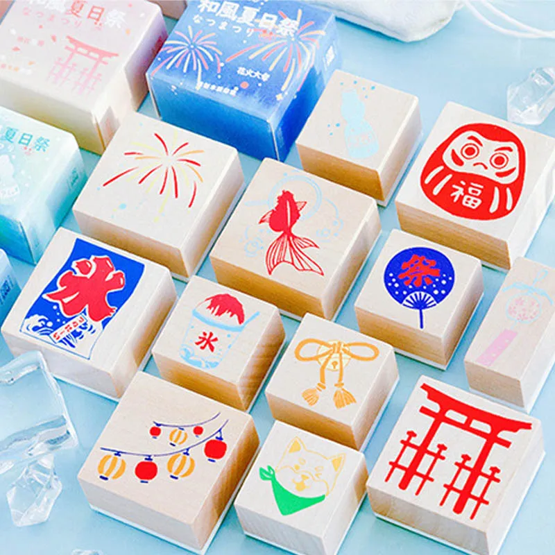 1 шт. японский стиль деревянная резиновая печать сделай сам украшение фотоальбом