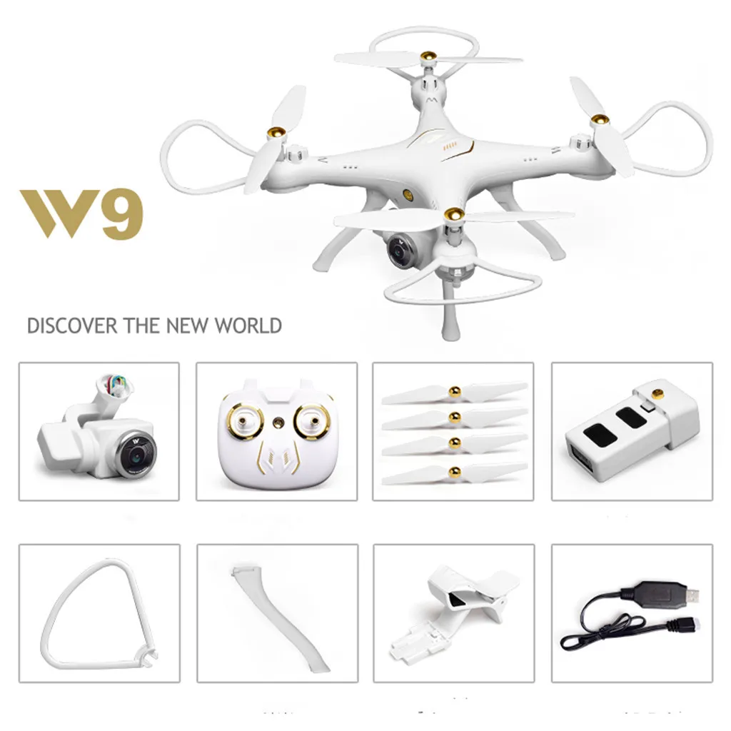 Attop W9 Wifi GPS 1080P камера Дрон режим удержания высоты Безголовый Квадрокоптер HD